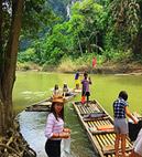 Khaosok Coral Cave Overnight Rafting House over the Lake